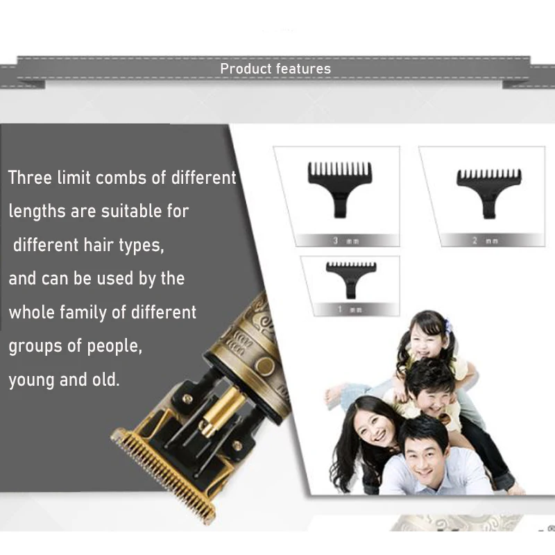 Мощный 2 скорости все металлические машинка для стрижки волос Профессиональный