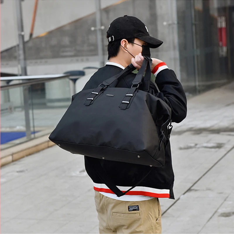 New Men Waterproof Nylon Travel Duffle Bag Male Large Capacity Hand Luggage Casual Business Travel Handbag Weekend Tote XA48M