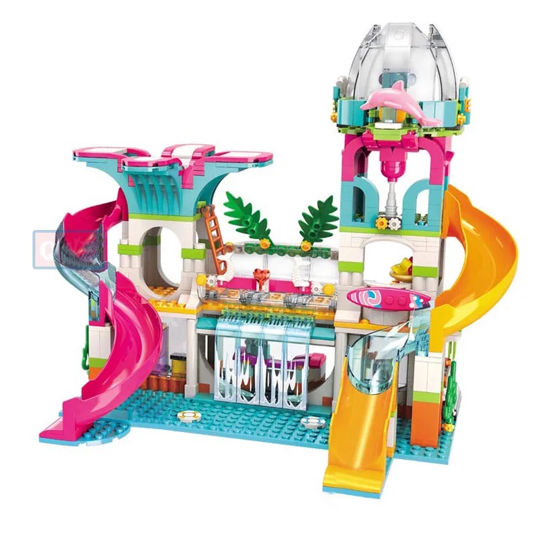 Конструктор для девочек морской пляж горка парк развлечений дом вечеринка