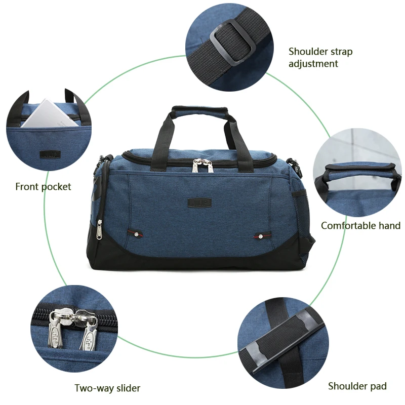 Мужская сумка тоут для путешествий вместительная багажа дорожная йоги фитнеса