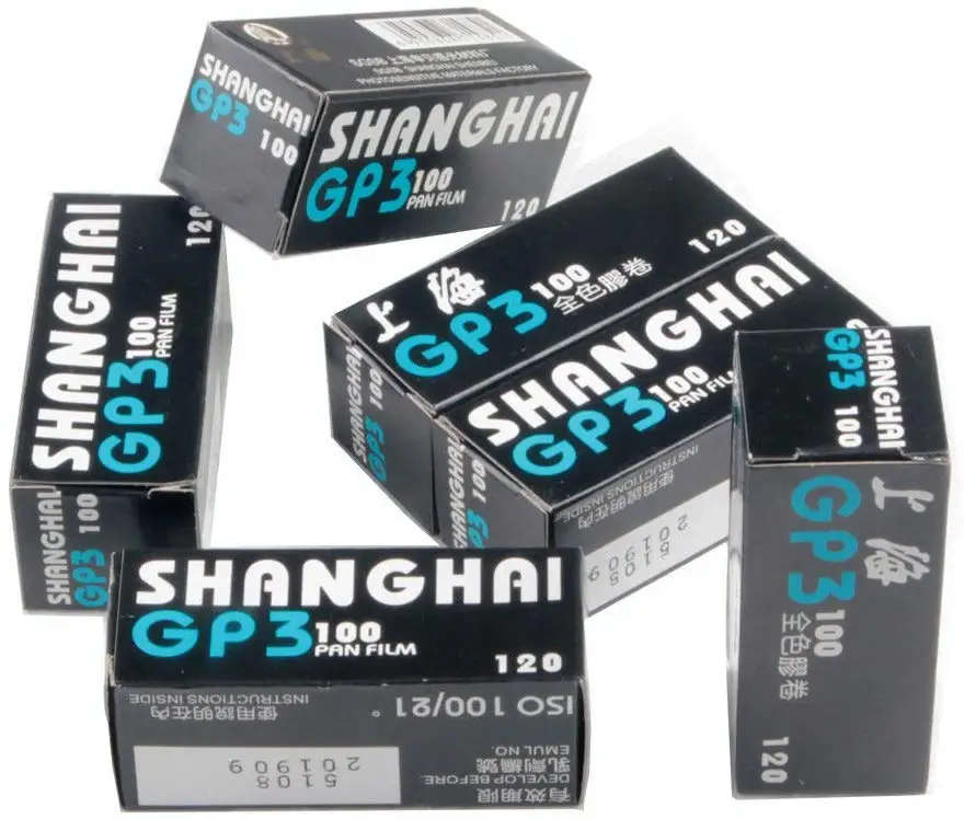 20 шт./лот Shanghai GP3 135 120 черный и белый B & W ISO 100 рулонная пленка отрицательный 6x4 5 6x6