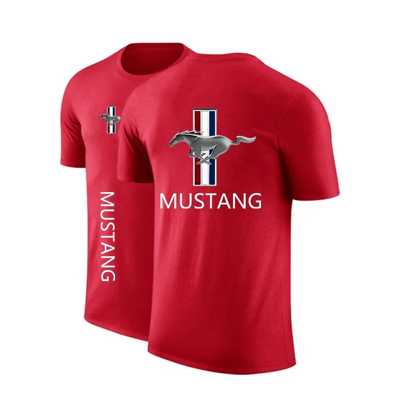 

2021NEW Mustang Custom Round Neck Punk Comfortable Print Short Sleeve Casual Tops Sweatshirts Leisure Men T shirt