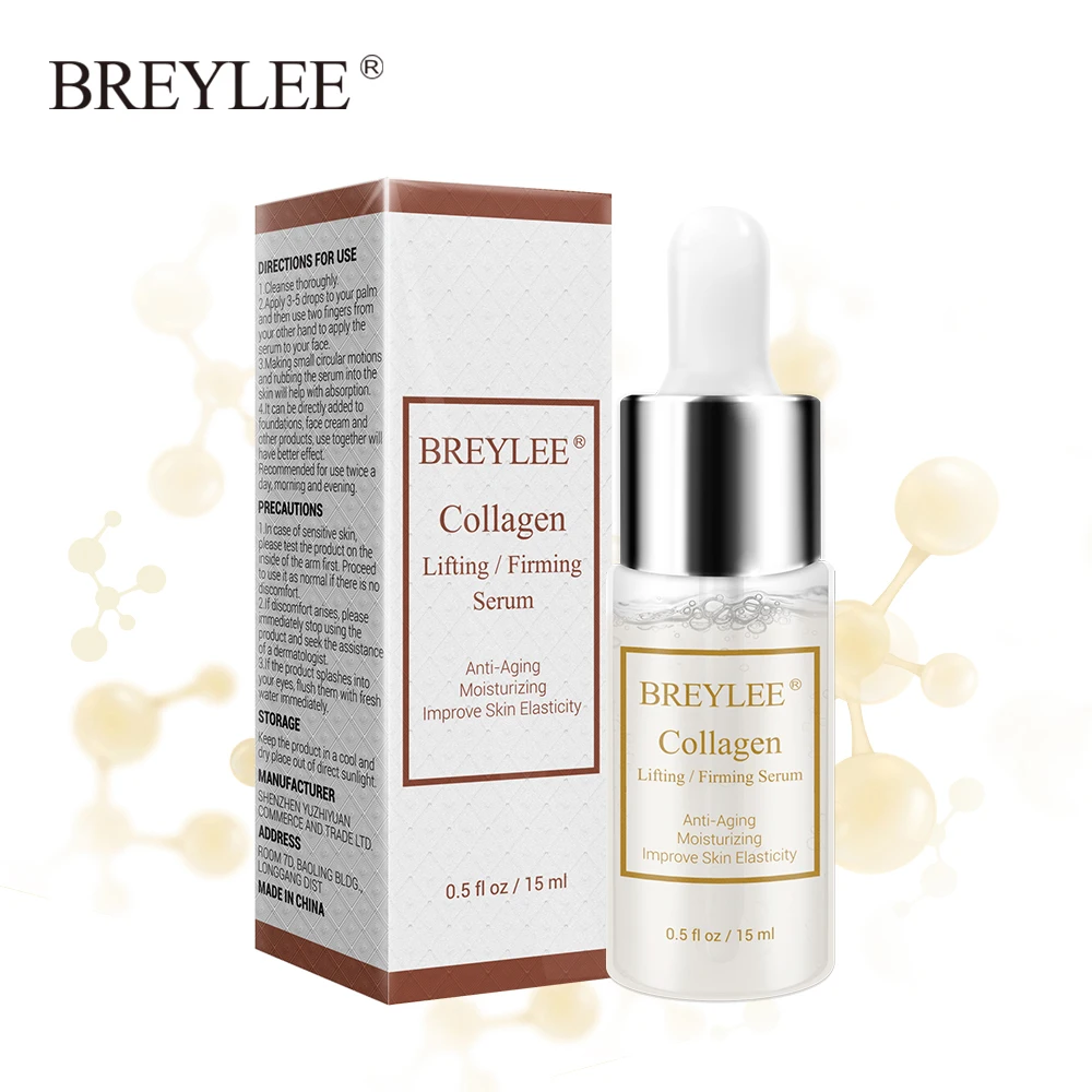 

BREYLEE Collagen Serum Firming and Smoothing Skin Serum Hydrating Moisturizing Anti-aging Removal of Wrinkles Care15ml