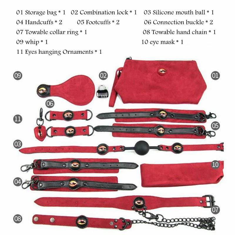 Набор секс-игрушек для взрослых мужчин и женщин наручники БДСМ флирт пар набор