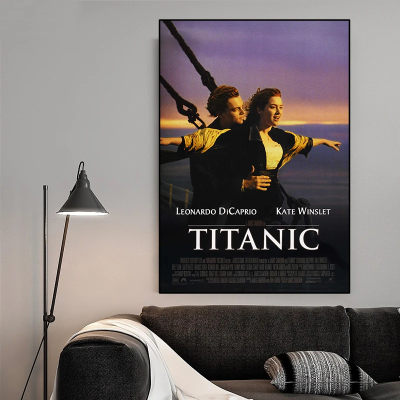 

Classic Titanic Movie Poster Wall Art Canvas Painting Nordic Romantic Figure Painting Prints Home Decor Wall Picture For Bedroom
