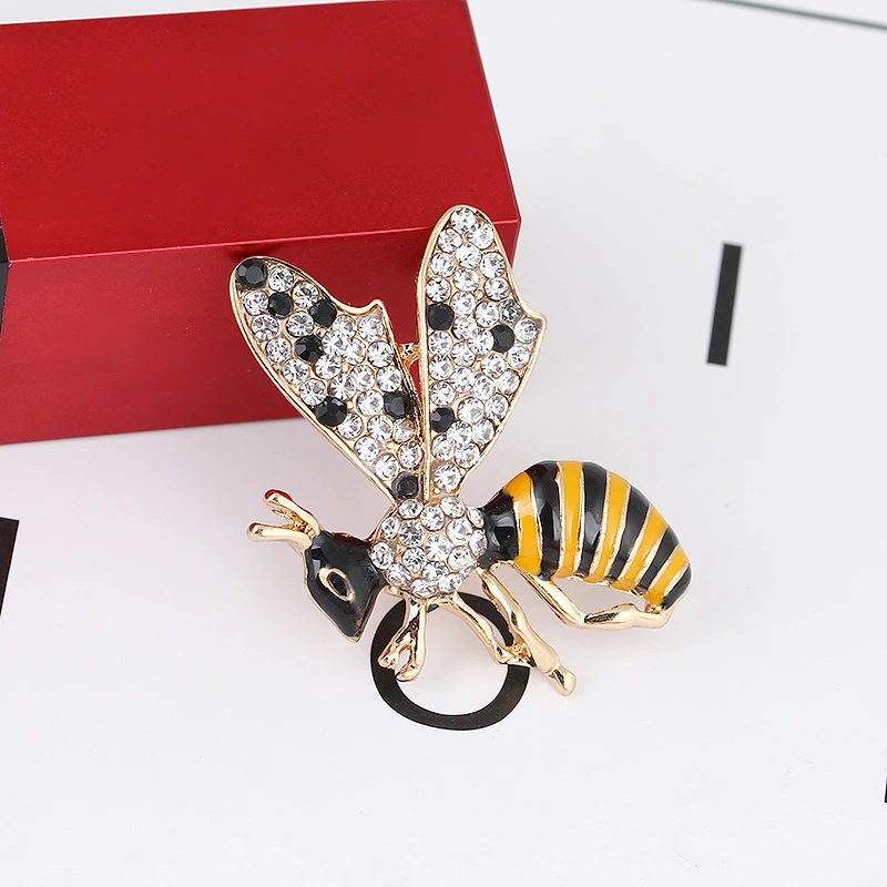 1 шт. Брошь Стразы в виде пчелы | Украшения и аксессуары