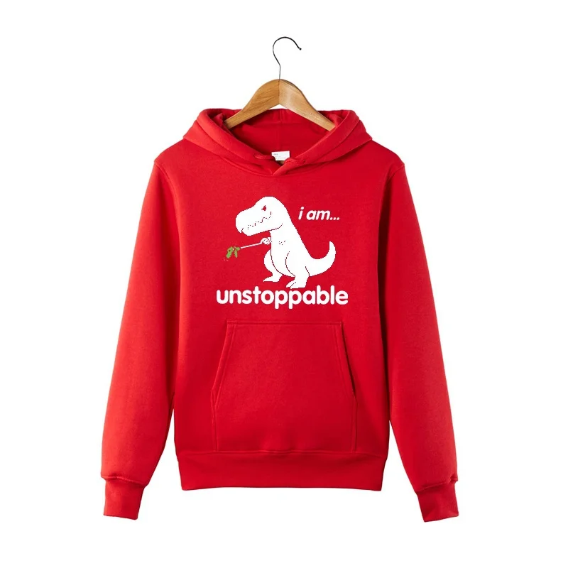 

Funny Graphic Hoodie Unstoppable Pullover Hoodies Women Sweatershirt Funny I Am Unstoppable T-rex hoodie Unisex Dinosaurs Hoody