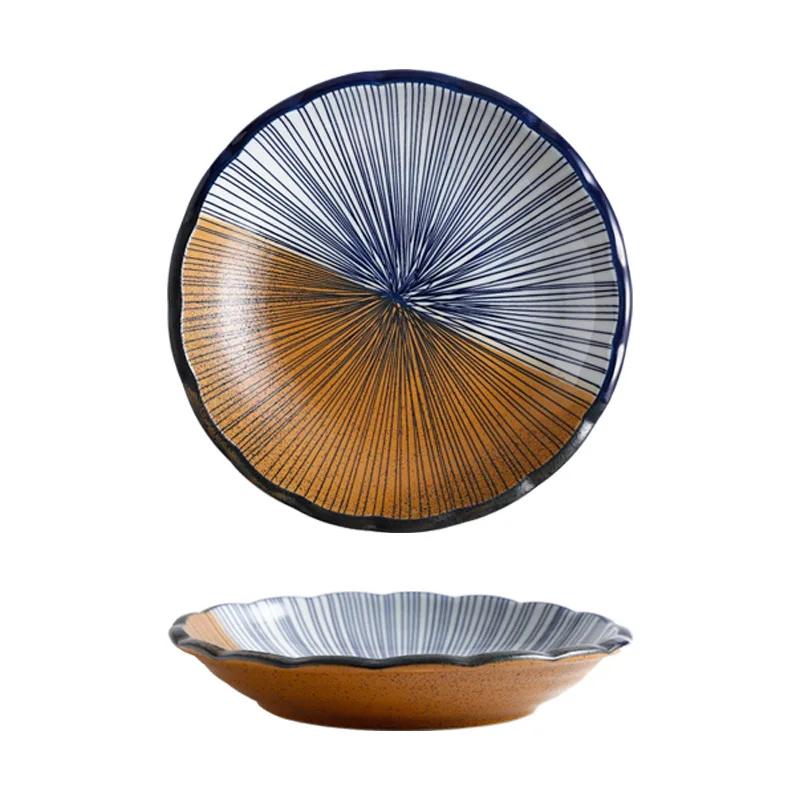 Керамическая тарелка для суши в японском стиле ретро посуда дома миски рисовой