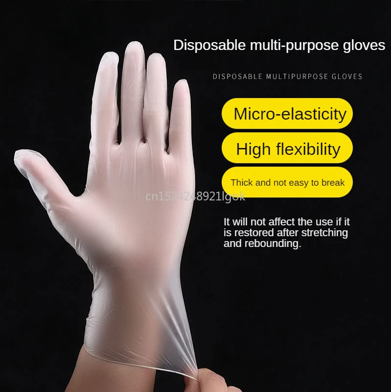 

Disposable Gloves Food-grade Protective Waterproof and Oil-proof Dishwashing Catering Latex Rubber Beauty Transparent Thickening