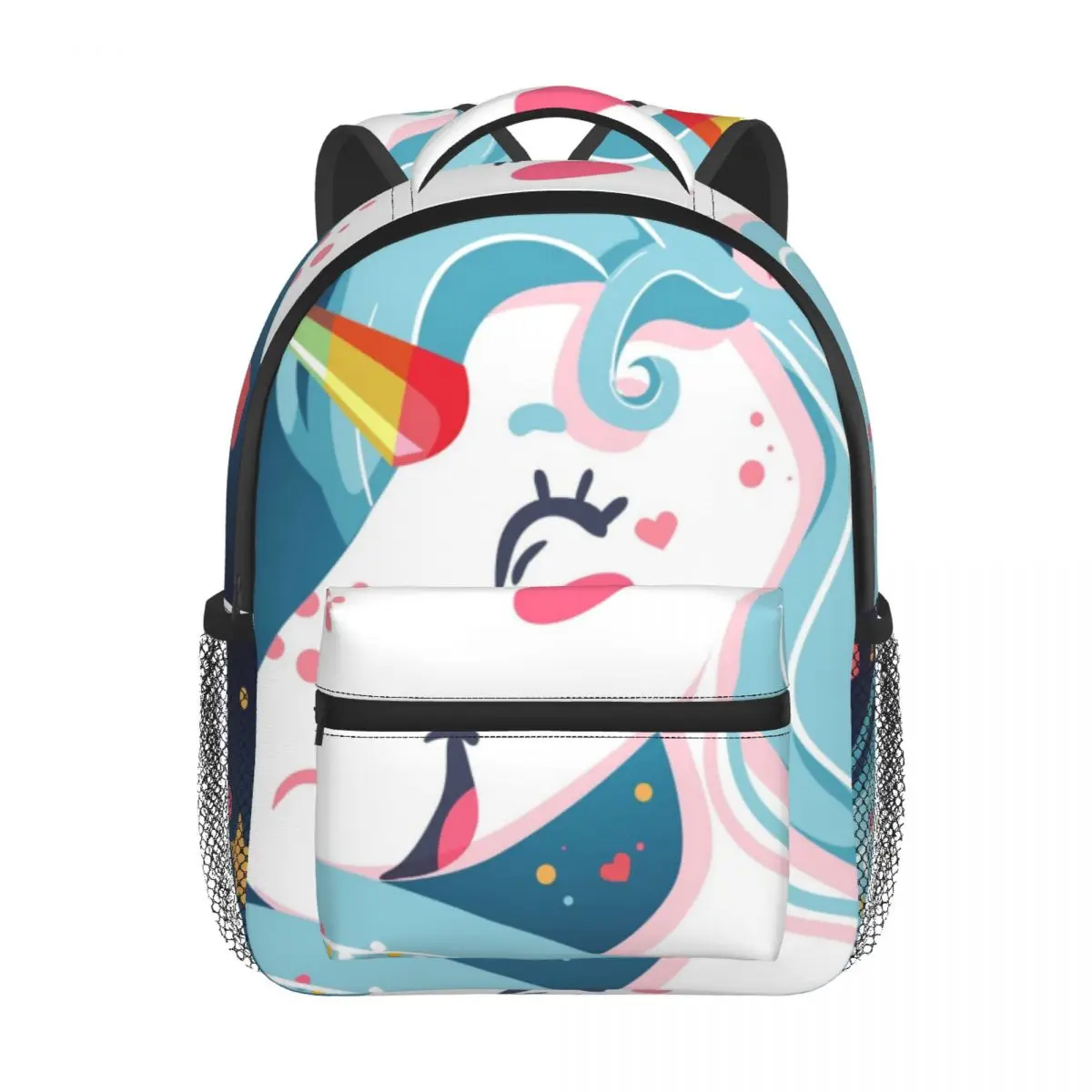 2022 Children Backpack Toddler Kids School Bag Bright Happy Unicorn Background Kindergarten Bag for Girl Boys