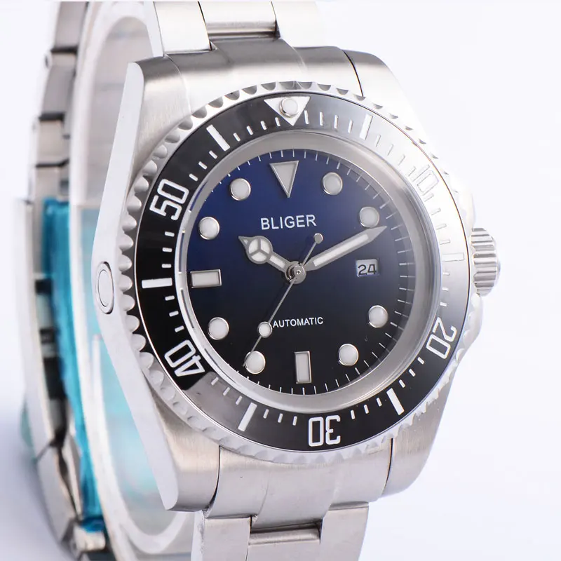 Мужские часы с Циферблатом из нержавеющей стали 44 мм|Мужские механические часы| |