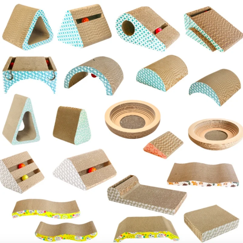 Веселая игрушка для собак кошачья Когтеточка S-образная гофрированная бумага С