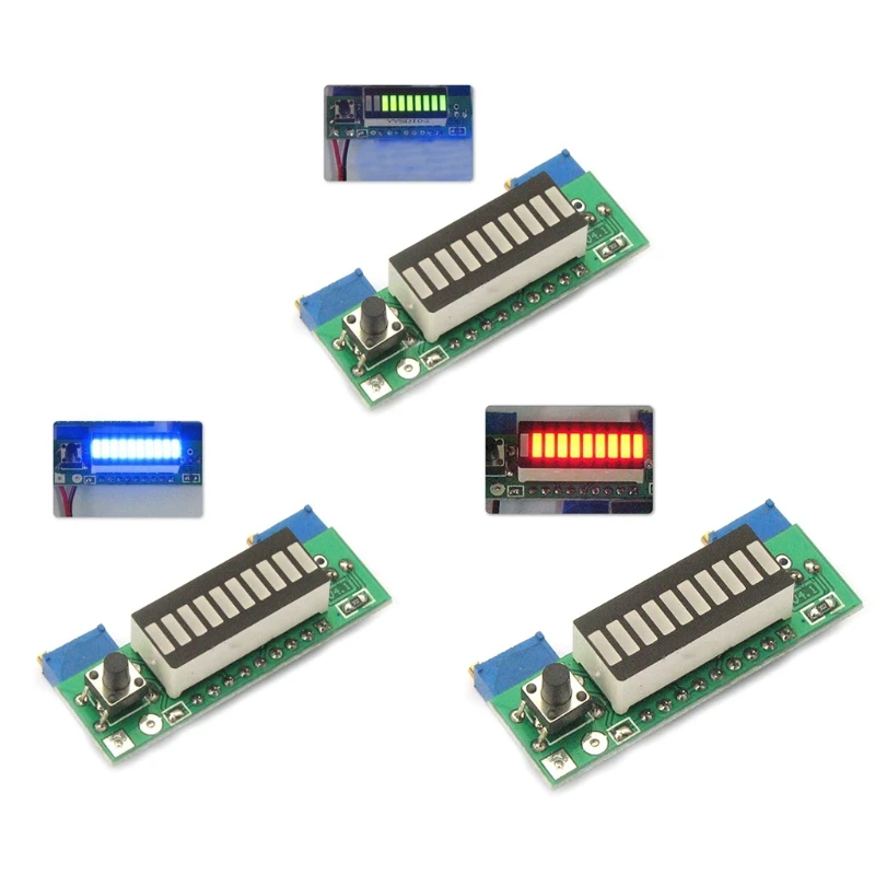 

Diy Kits LM3914 3.7V Lithium Battery Capacity Indicator Module Tester LED Display Board W3JB