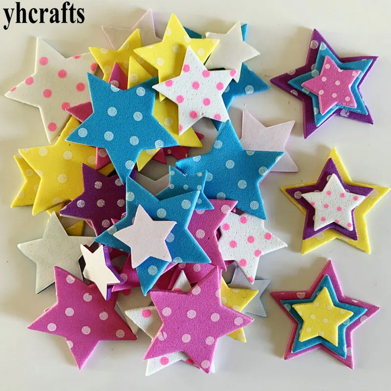 40PCS spot star 1 пакетов/лот, смешанные животные погода и все формы пены наклейки, детский сад орнамент, ранние образовательные игрушки, OEM. Дешево. Дети diy toysOEM - Цвет: 40PCS spot star