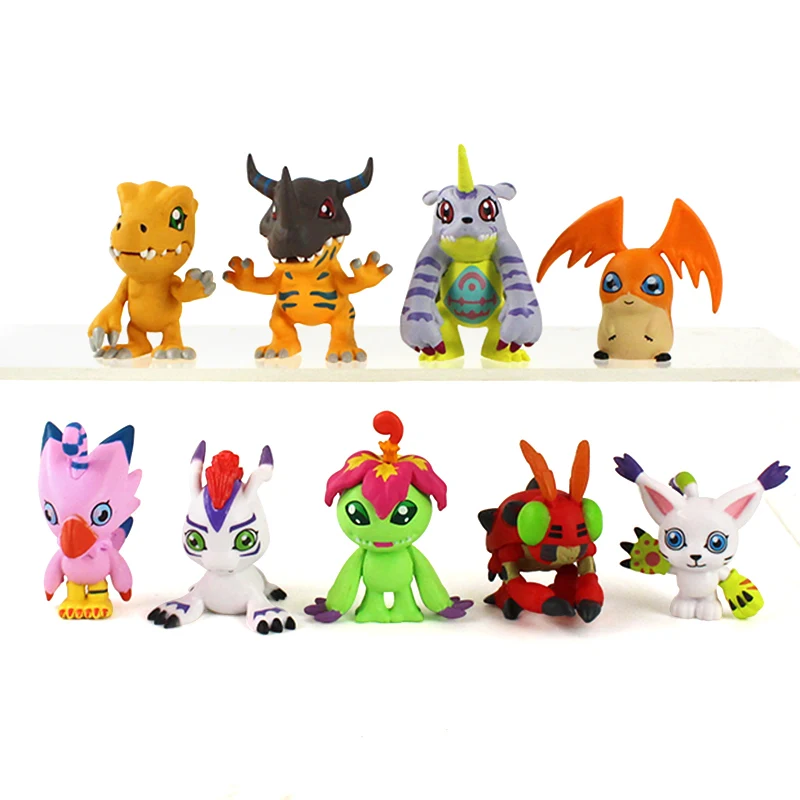 3 5-5 см 9 шт./компл. фигурки приключений Digimon Piyomon Palmon Tentomon graymon Agumon Gabumon Patamon Tailmon Gomamon