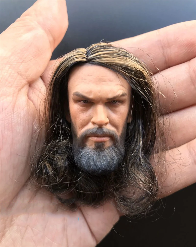 

Big Sales Scale 1/6 Superhero King Of Sea Male Long Hair Head Sculpture Classical Version For 12inch Doll Action Accessories