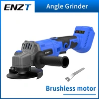 enzt brushless cordless angle grinder bulgarian for makita battery machine cutting electric angle grinder power tool 125mm