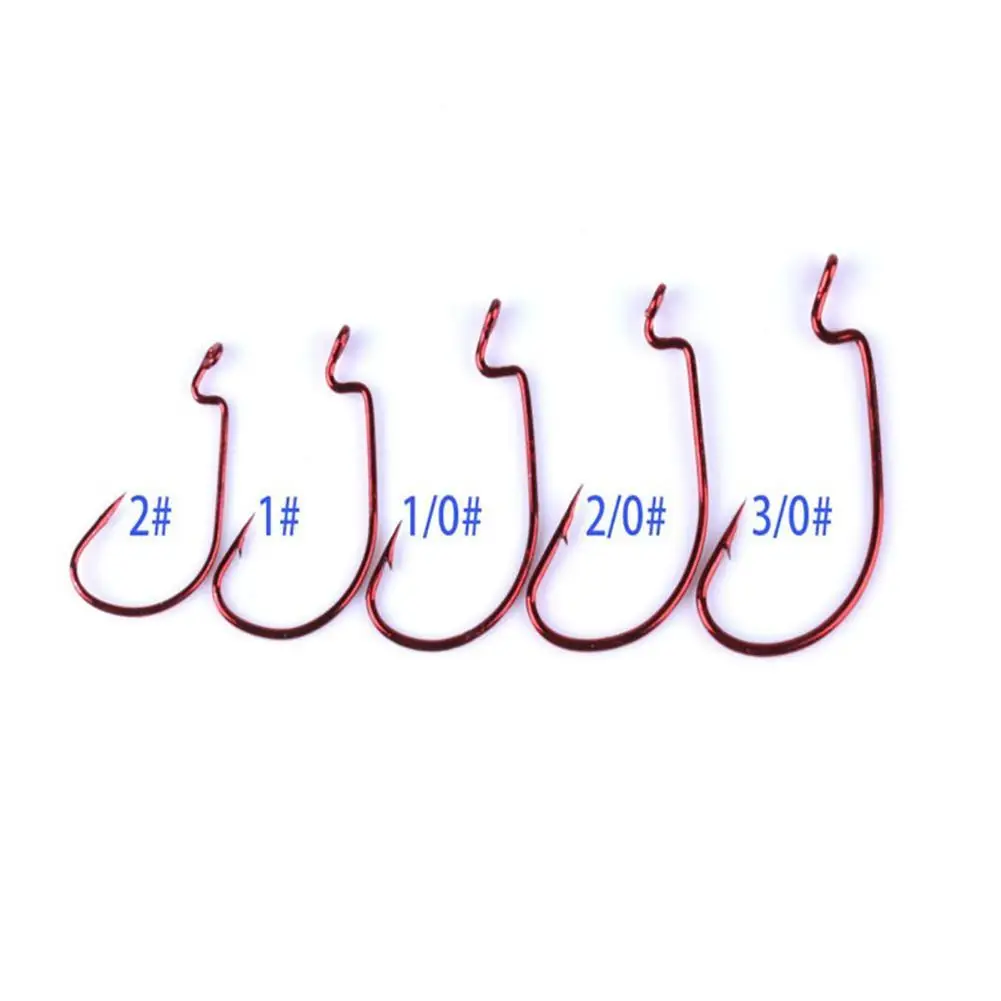 

50Pcs 1# 2# 1/0# 2/0# 3/0#Jig Hooks Durable High Carbon Steel J-shaped Barb Jig Hooks Fishhooks Fishing Tools