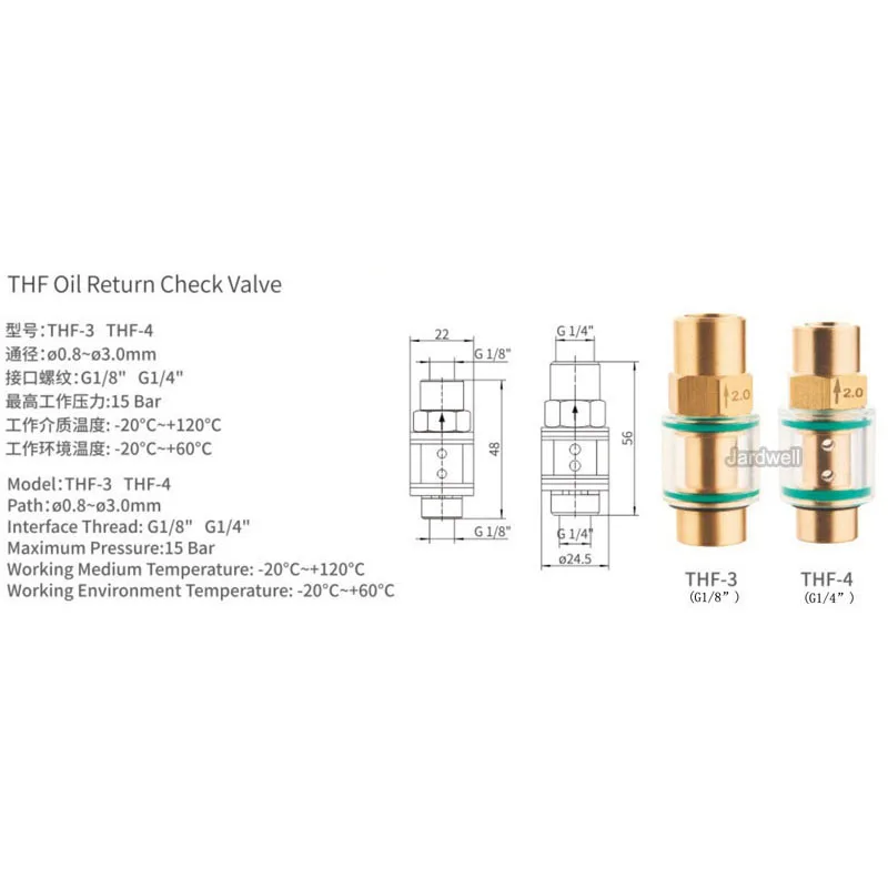 Обратный клапан с резьбой G1/8 &quotили G1/4&quot|Пневматические компоненты| |