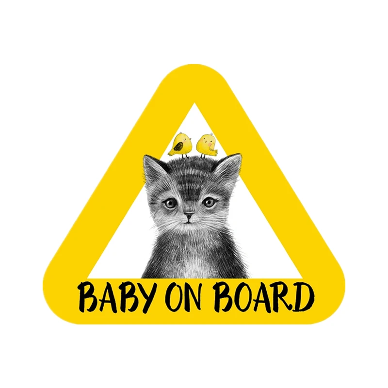 

W-1037 Creativity Baby Cat In The Car Modeling Popular car Sticker PVC Fashion Auto Window Bumper Waterproof Quality Decal Decor