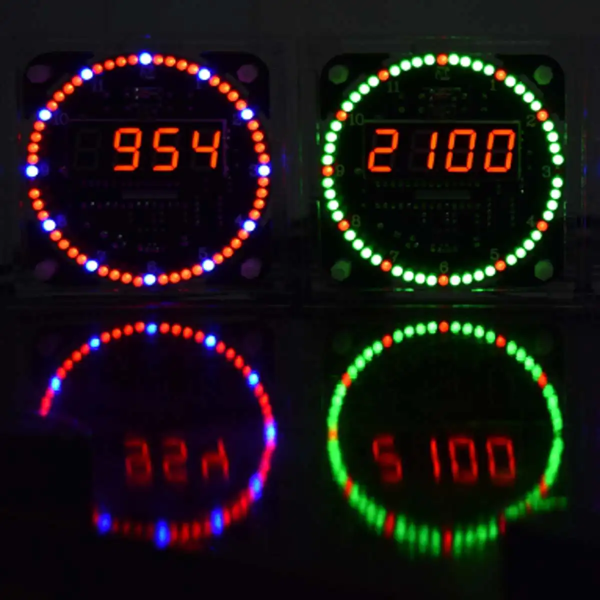 DIY светодиодный электронный цифровой будильник DS1302 вращающийся комплект 51 SCM обучающая доска 5 в xp Дата дисплей Принцип дизайн