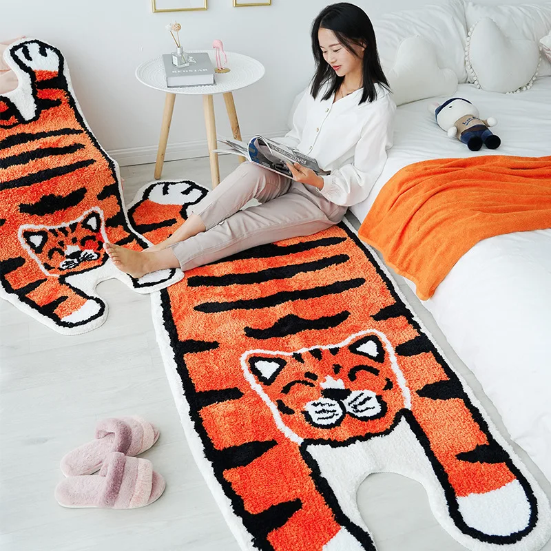 tiger carpet cartoon creative carpet stairwell decoration mat fun cute living room rug ins wind cushion my melody bedroom decor free global shipping