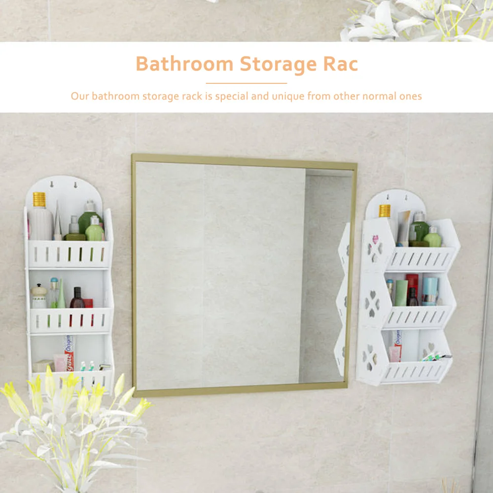 

Multi-layer Wall-mounted Rack Bathroom Storage Rack Punch-free Sundries Holder