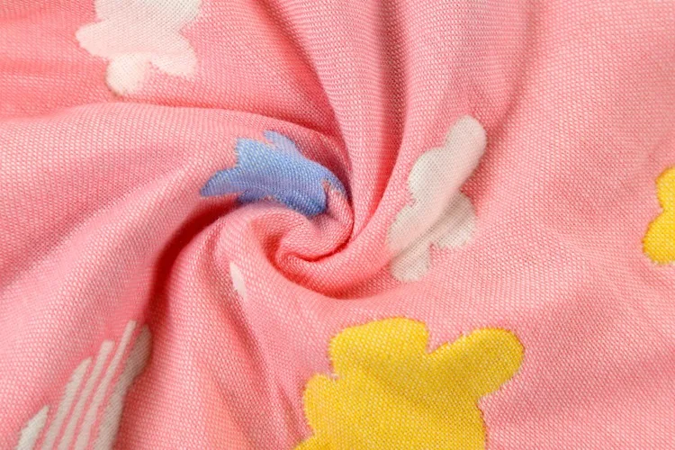 Cute Baby Face Washed Towel Cotton 6 Layers Gauze 25*25cm Square Newborn Infant Printed Cartoon Handkerchief Bathing Wipe Cloth | Мать и