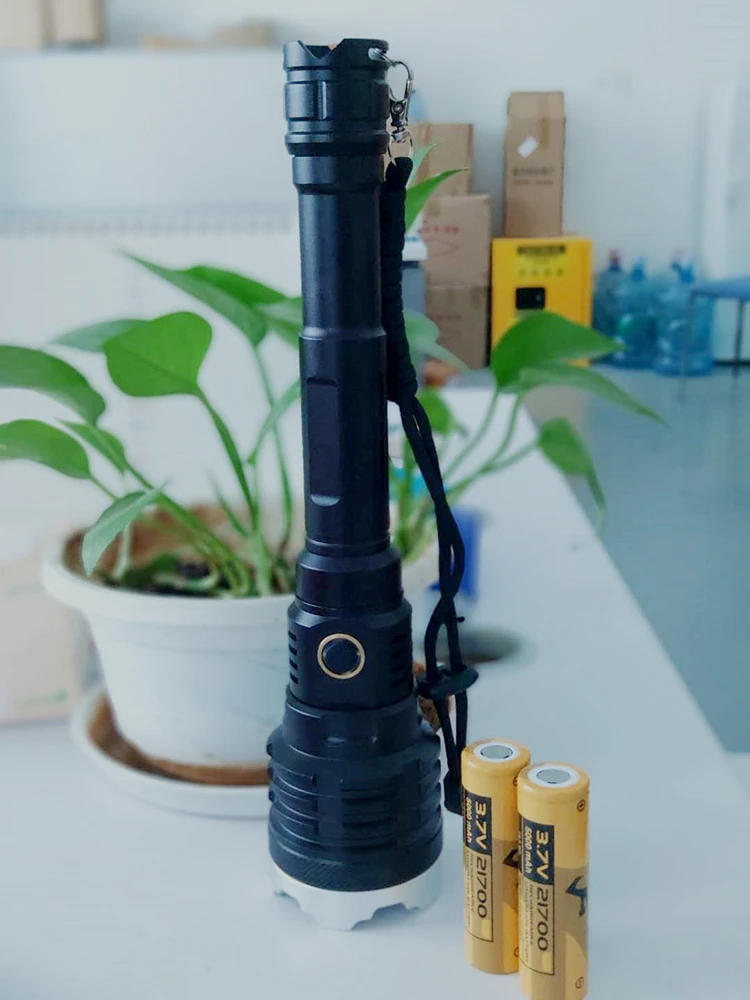 구매 XHP160 16 코어 강력한 LED 손전등 10000mAh 대용량 휴대 전화 보조베터리 충전식 전구 야외 Led 작업 빛