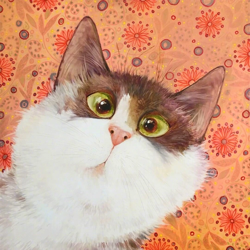 

5D Diy Diamond painting Animal Cat Full Round Drill Wall Decor Embroidery Craft Cross stitch Home Decor
