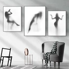 Картина на холсте с абстрактным изображением женщины, обнаженной девушки, скандинавские черно-белые непонятные плакаты, принты, Настенная картина для домашнего декора