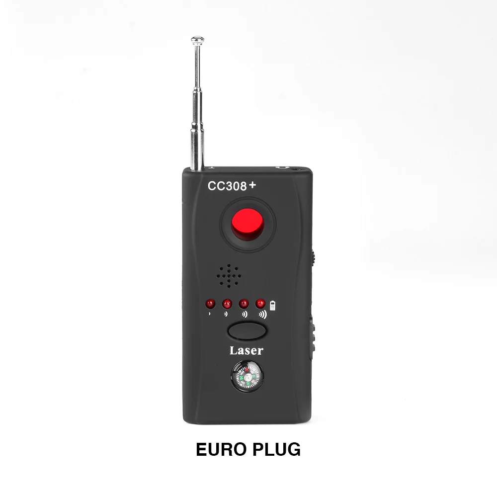 EU Plug ET анти шпионский детектор ошибок CC308 полный спектр мини беспроводная камера скрытый сигнал GSM устройство Finder защита конфиденциальности безопасности монитор - Цвет: EU Plug