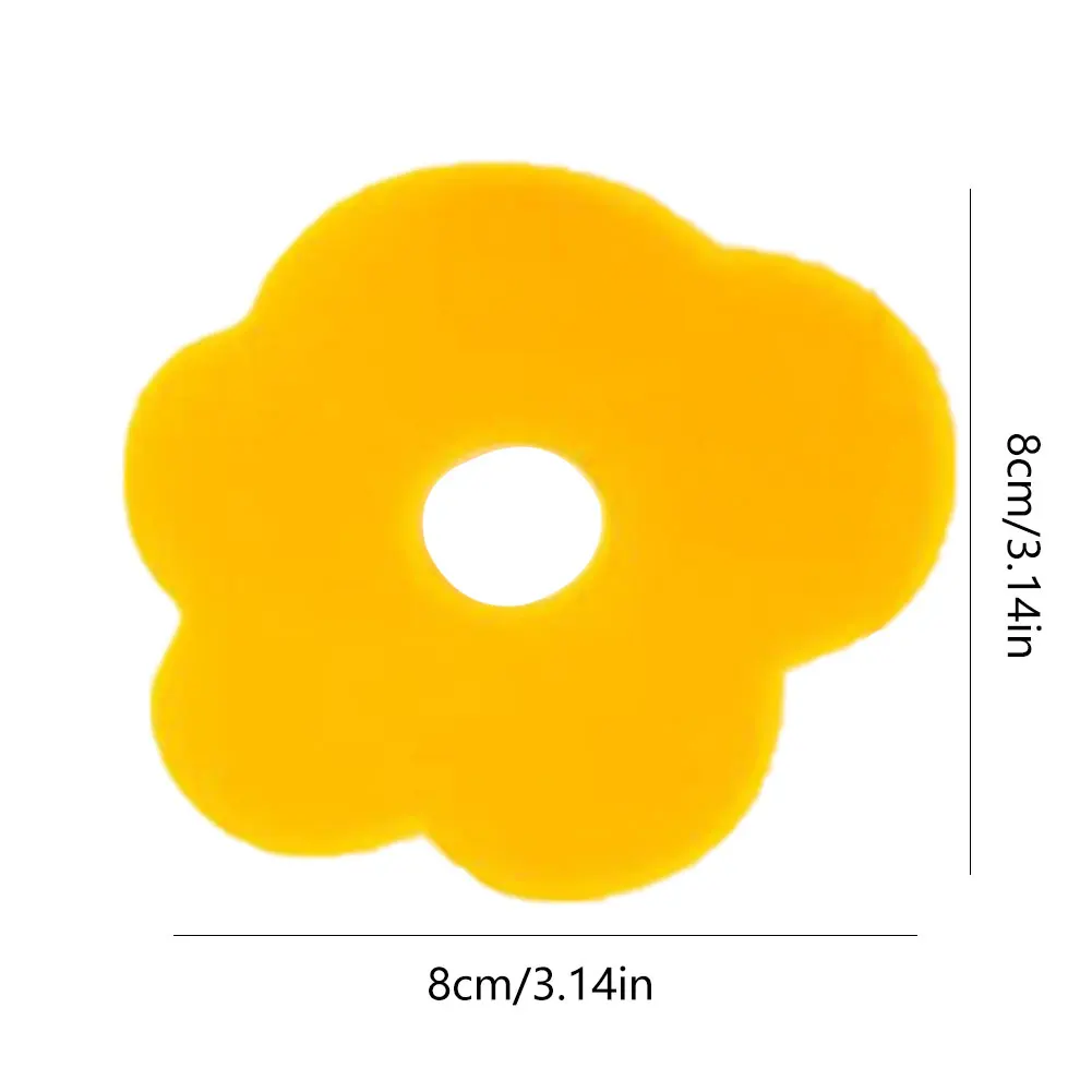 

Coaster Acrylic Heat-Resistant Cup Mat Pad Shape Desktop Office Non-slip Cup Mat Household Kitchen Decoration Flower Coaster