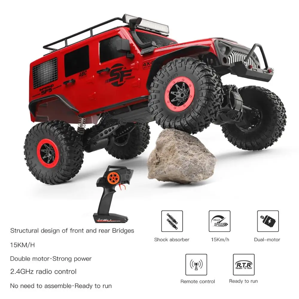 Имитирующий 4WD двойной мост с дистанционным управлением 1:10 для скалолазания