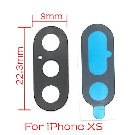 For Iphone XS 2 шт./партия, новая задняя камера, стеклянная крышка объектива с клеем для Iphone 6 7 8 Plus X XR XS Max, запасные части - Цвет: For Iphone XS