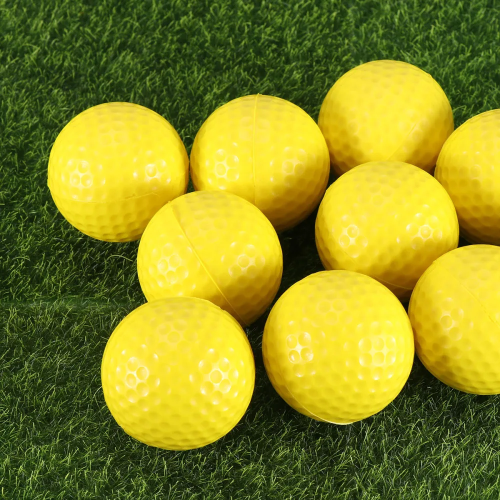 

10pcs Indoor Practice PU Balls Elastic Training Balls (Yellow)