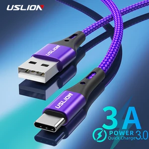 Кабель USLION usb-c, 3 м, для Xiaomi Redmi Note 10, Huawei P40 Mate 30