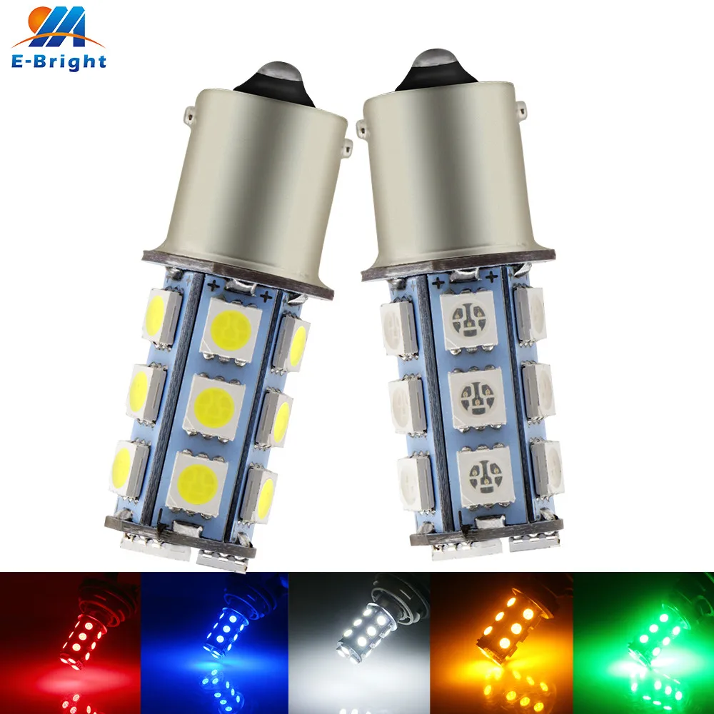 2X DC12V P21W 1156 BA15S 1157 5050 18 SMD светодиодный светильник для автомобиля задний фонарь с