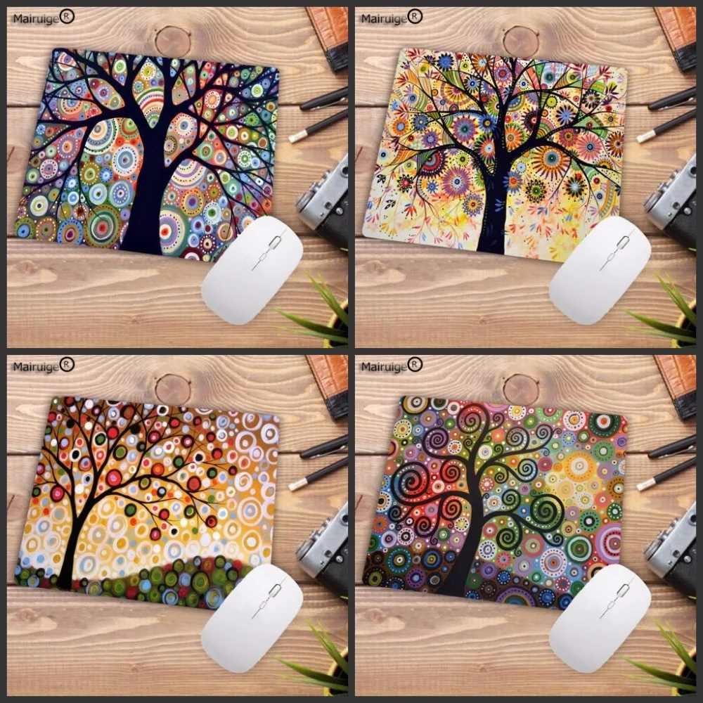 

Mairuige beautiful tree art mouse pad game natural rubber player pad game computer table play 22x18 20x25 small size