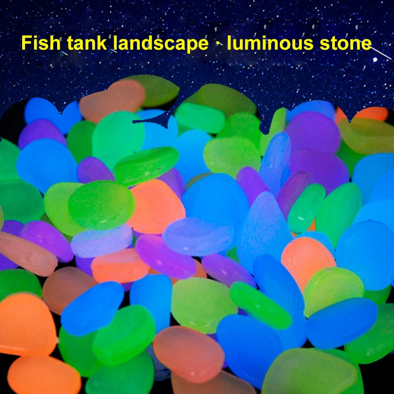 

50PCS/Pack Garden Glow Pebbles Glow Stones Rocks For Walkways Garden Path Patio Lawn Garden Yard Decoration Luminous Stones