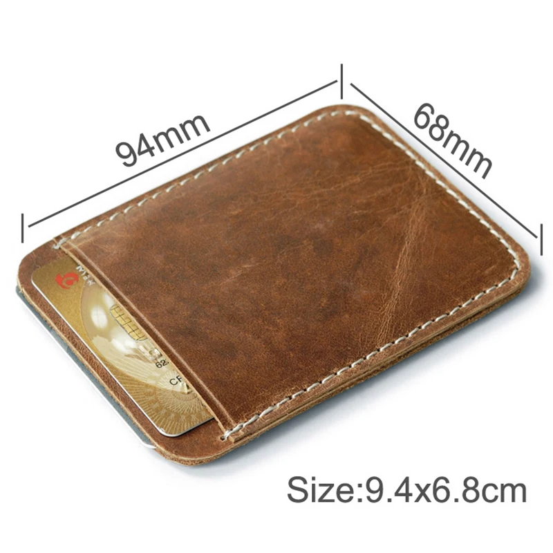 2020 Trend Luxury Unisex Crazy Horse Leather Design Fashion Travel Gift Slim Wallet Front Pocket Money Clip Mini Bill Purse C059 | Багаж и