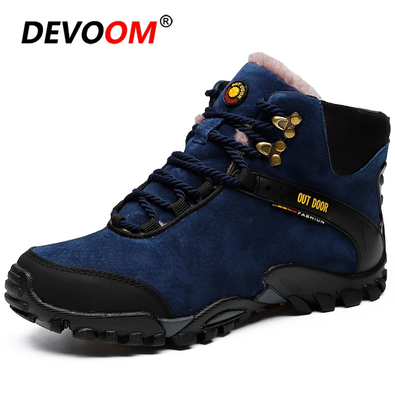 Зимняя мужская походная обувь водонепроницаемые мужские ботинки для