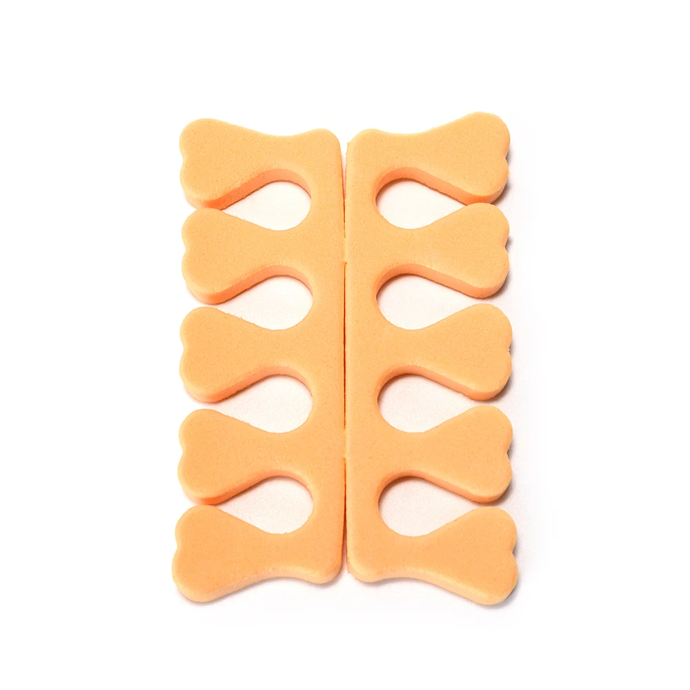 Kads 2 шт. мягкой пены ногтей разделитель пальцев предохранительный 5 цветов палец и