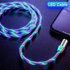 Магнитный светодиодный кабель Micro USB для Samsung S10 S9 Type-c зарядное устройство для Huawei магнитное зарядное устройство USB Type C кабели