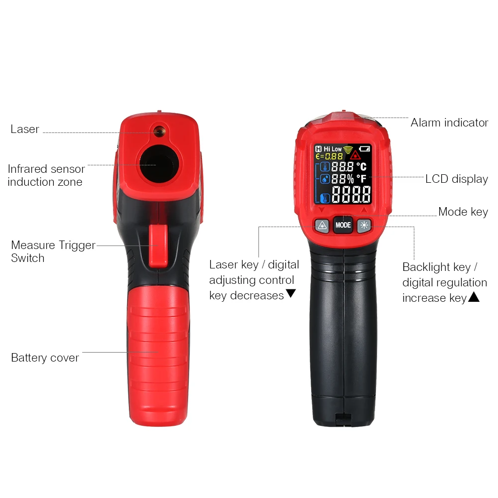 Цифровой инфракрасный термометр Habotest метеостанция гигрометр измеритель