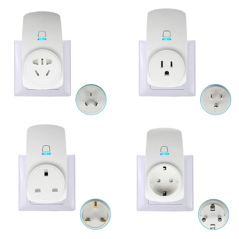 

51BE Household Remote Control Intelligent Socket 16A Ch/eu/uk/us Plug Easy Operation