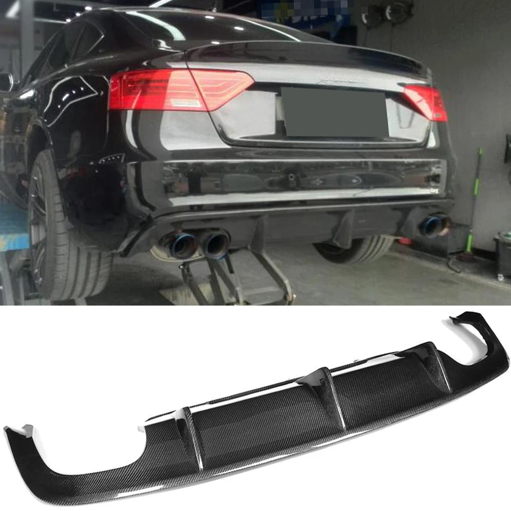 Губа диффузора заднего бампера из углеродного волокна для Audi A5 Sline S5 седан