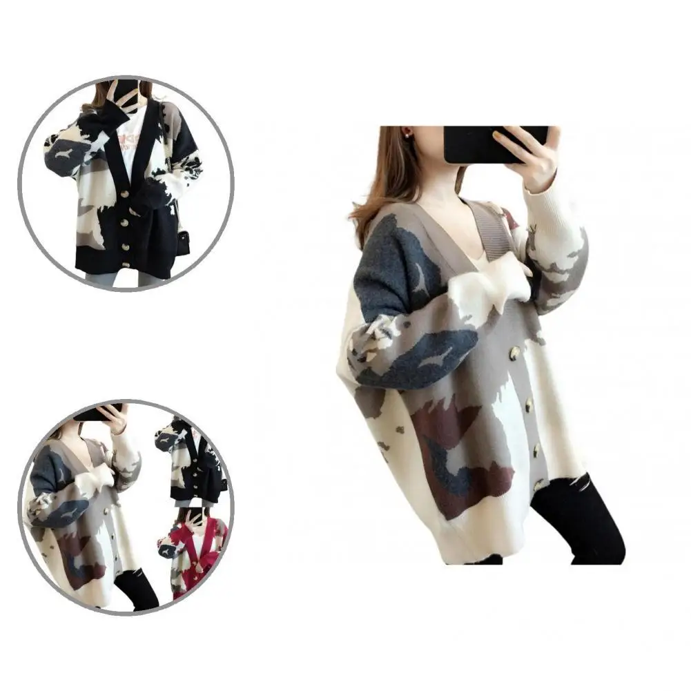

Stylish Korean Style Sweet Sweater Coat Coat Autumn Winter V Neck