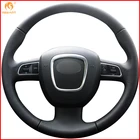 Чехол на руль MEWANT из черной искусственной кожи для Audi A3 (8P) 2008-2013 A4 (B8) 2008-2010 A5 2008-2010 A6 (C6) 2007-2011