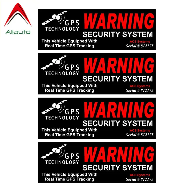 4 светоотражающих автомобильных наклейки Aliauto Gps Предупреждение аксессуары для